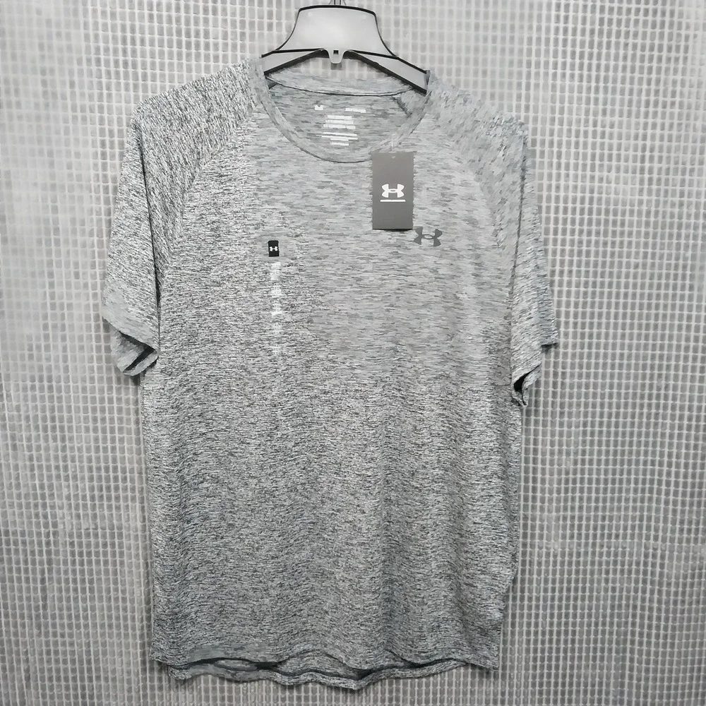 Under Armour Mens T-Shirt UA Tech HeatGear Loose Fit XL Gray 1326413-002